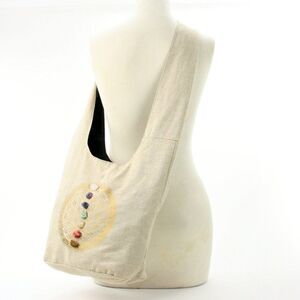 Sacred Geometry 7 Chakras Crystals Hobo Bag in Canvas